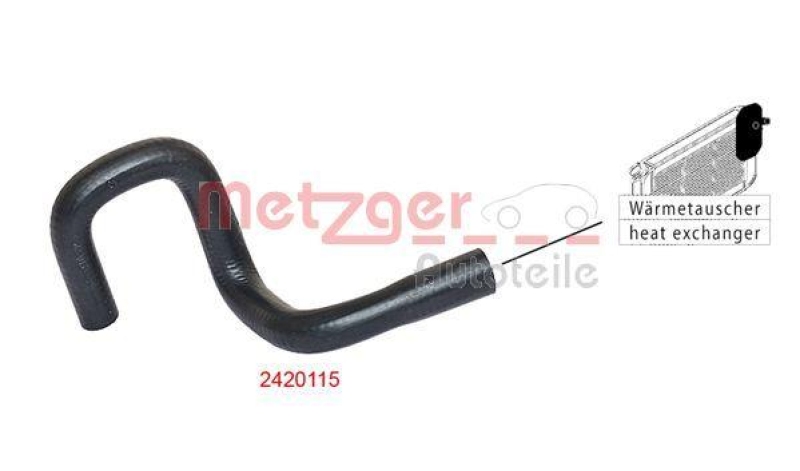 METZGER 2420115 K&uuml;hlerschlauch f&uuml;r FORD