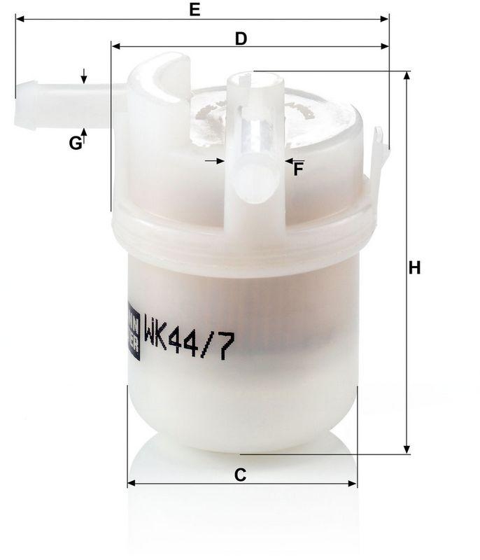 MANN-FILTER WK44/7 Kraftstofffilter