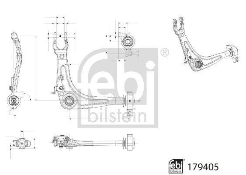 FEBI BILSTEIN 179405 Querlenker mit Lagern f&uuml;r Peugeot