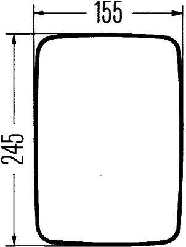 HELLA 8SB 501 137-031 Aussenspiegel, Fahrerhaus 245x155mm, schwarz, rechts/li
