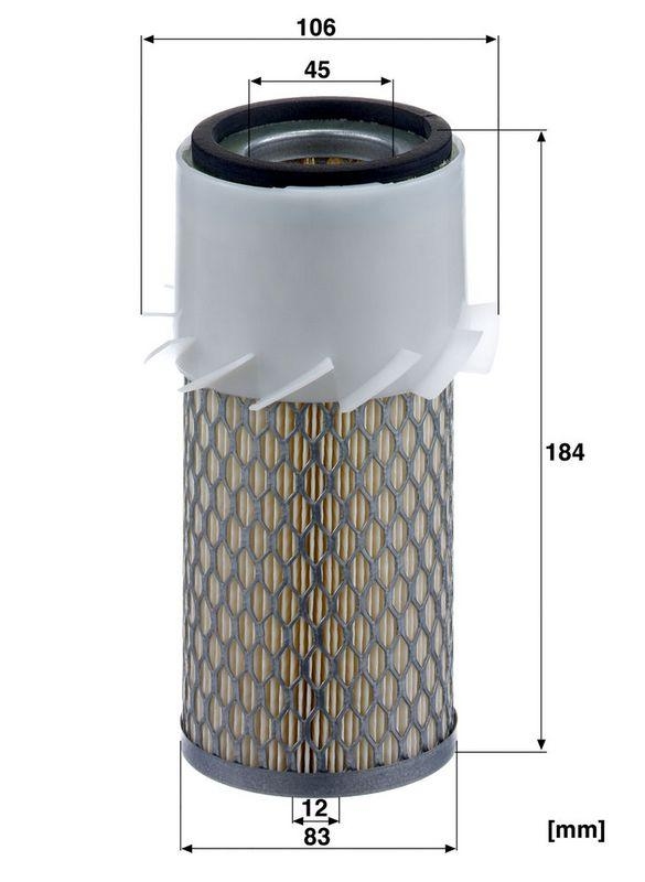 MANN-FILTER C 934 x Luftfilter f&uuml;r Kubota