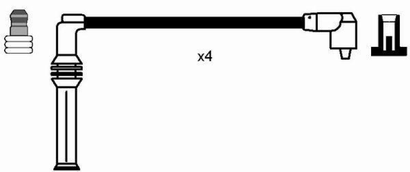 NGK 7704 Z&uuml;ndleitungssatz RC-VX1201 |Z&uuml;ndkabel