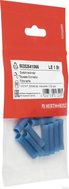 HERTH+BUSS 50252541066 Quetschverbinder 1,5 - 2,5 mm&sup2;, DIN 46245, Sto&szlig;verbinder, 10 St&uuml;ck