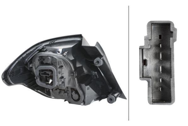 HELLA 2SK 354 833-041 Heckleuchte rechts Halogen CITROEN