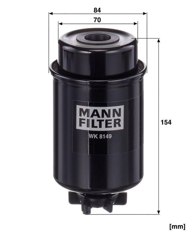 MANN-FILTER WK 8149 Kraftstoffilter f&uuml;r Caterpillar