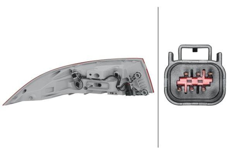 HELLA 2SK 354 868-041 Heckleuchte rechts Hybrid JAGUAR