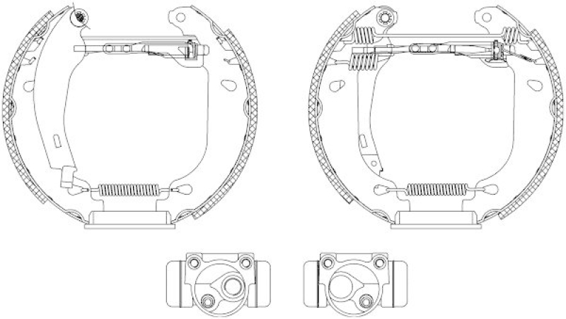 HELLA 8DB 355 003-701 Bremsbackensatz für RENAULT