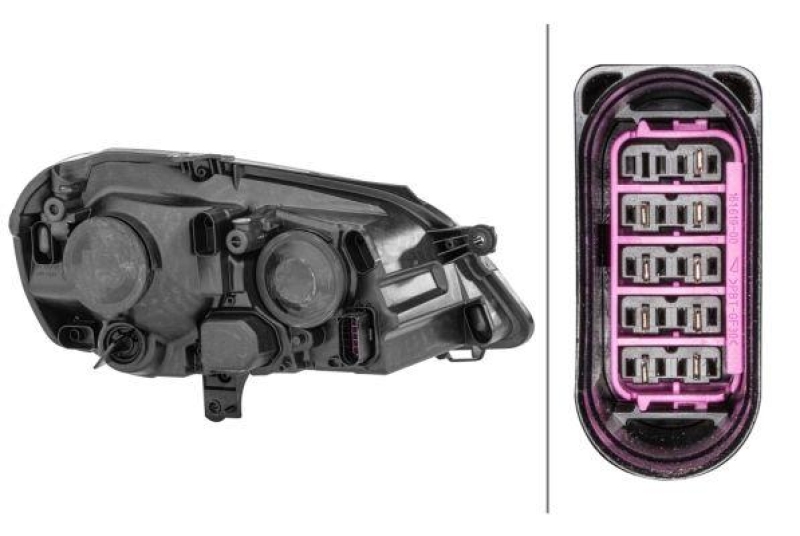 HELLA 1EE 247 019-211 Heckscheinwerfer links Halogen VW