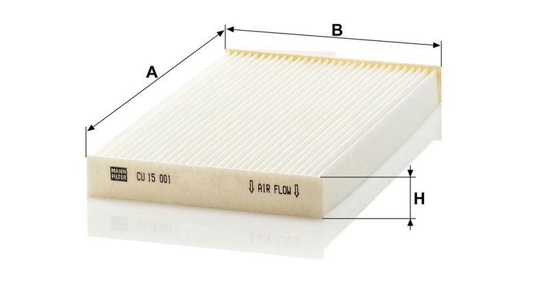 MANN-FILTER CU 15 001 Innenraumluftfilter f&uuml;r Nissan