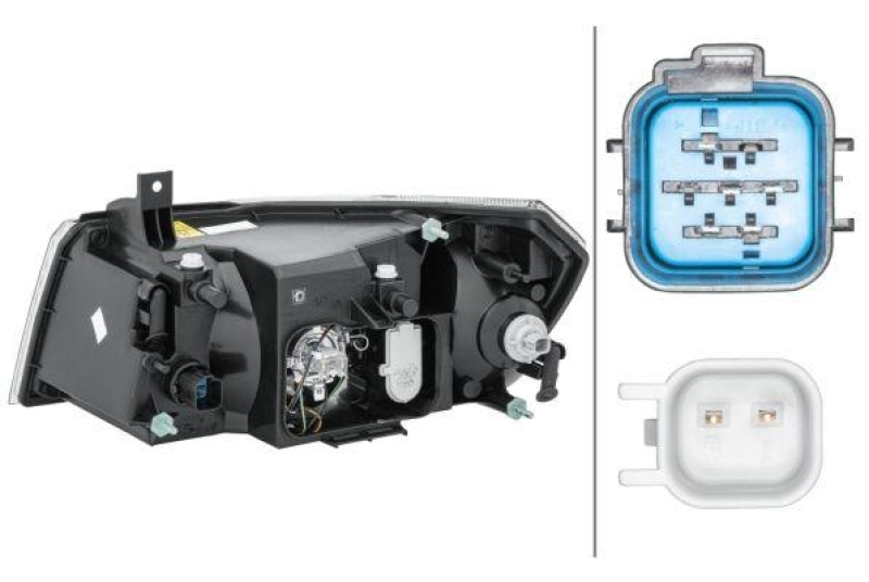 HELLA 1EG 354 024-041 Heckscheinwerfer rechts Halogen FORD