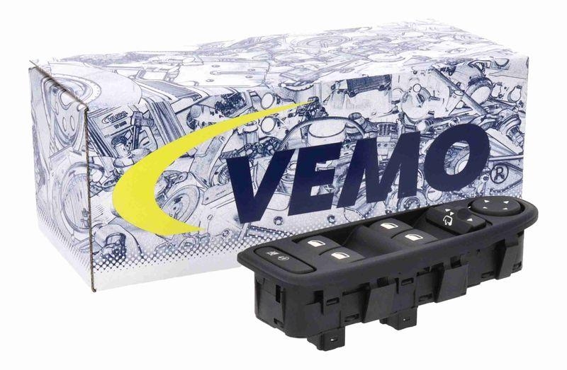 VEMO V22-73-0023 Schalter, Fensterheber schwarz mit Sonnenschutzrollo f&uuml;r CITRO&Euml;N