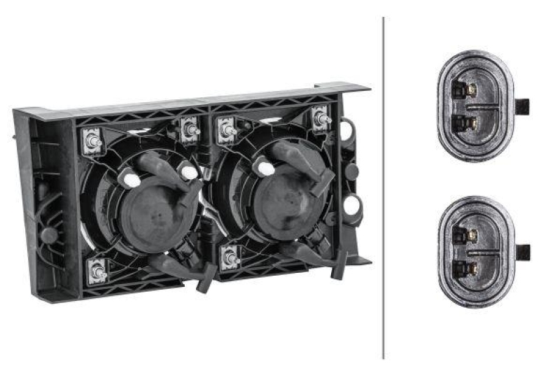 HELLA 1PE 965 410-121 Frontscheinwerfer rechts Halogen DAF