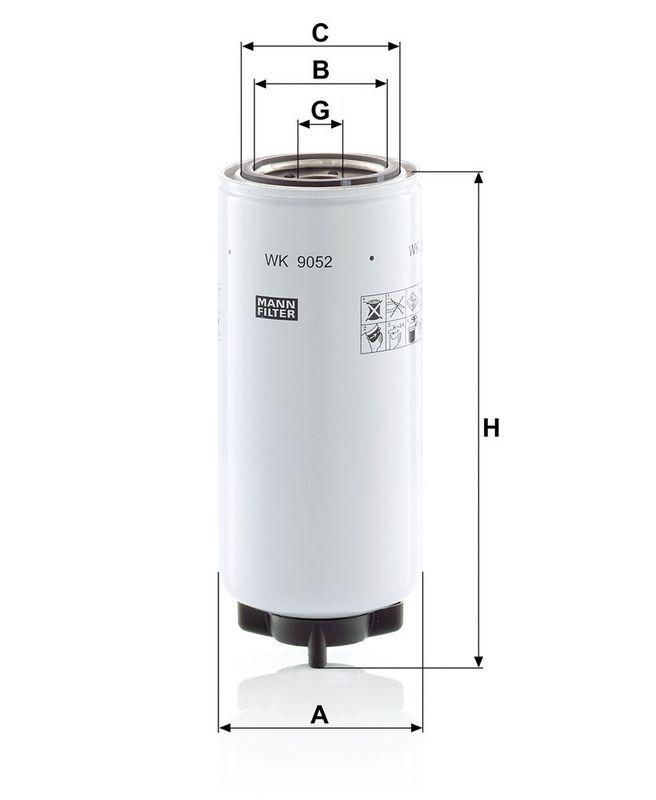 MANN-FILTER WK 9052 x Kraftstoffilter f&uuml;r Komatsu