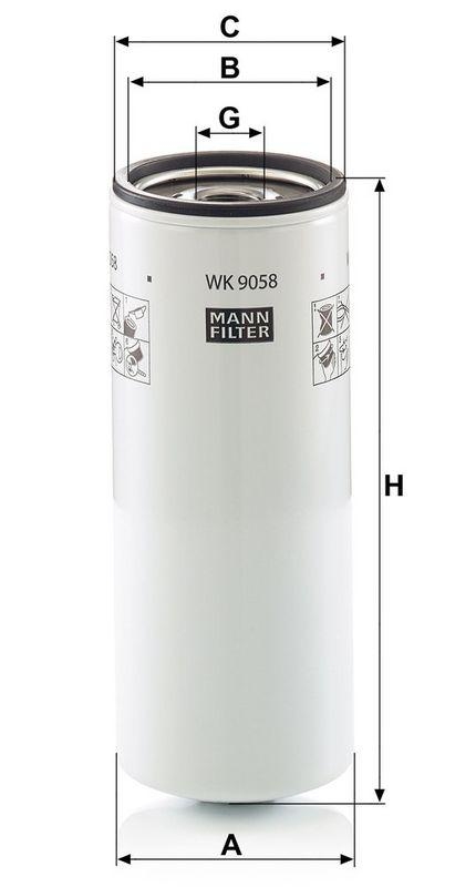 MANN-FILTER WK 9058 Kraftstoffilter f&uuml;r Claas