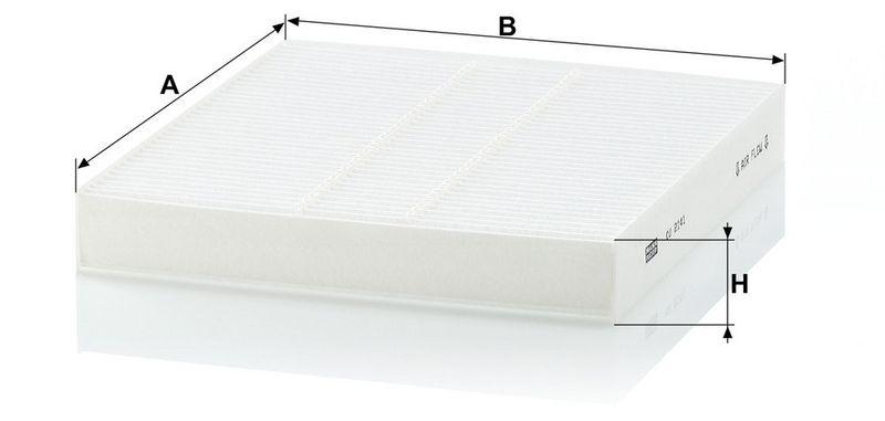 MANN-FILTER CU 2141 Innenraumluftfilter f&uuml;r Mitsubishi