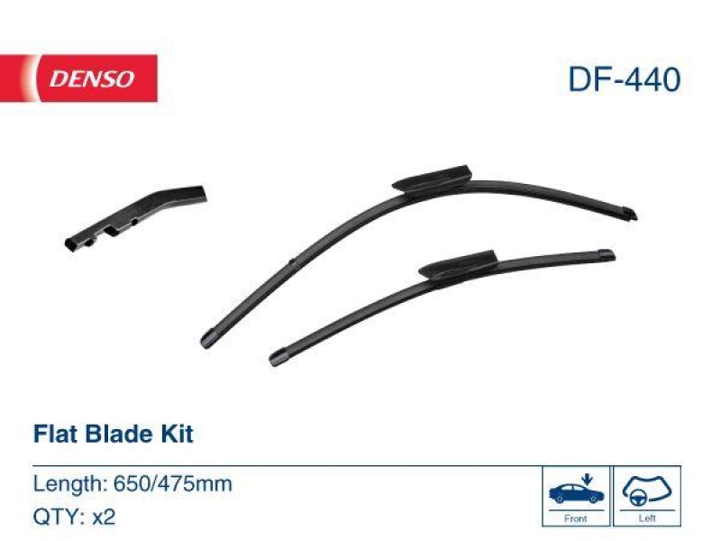 DENSO DF-440 Wischer Flat Blade KIT AUDI A3 Sportback (8YA) 40 TFSIe (20-)