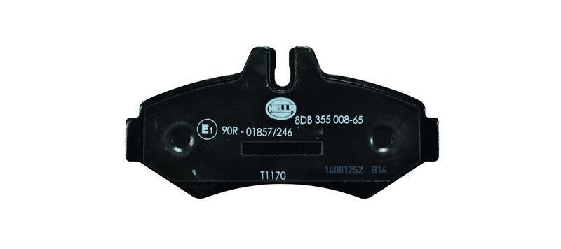 HELLA 8DB 355 008-651 Bremsbelagsatz, Scheibenbremsbelag f&uuml;r MB/VW