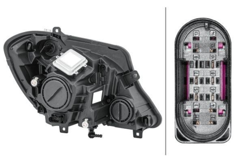 HELLA 1EJ 011 030-311 Heckscheinwerfer links Bi-Xenon MB