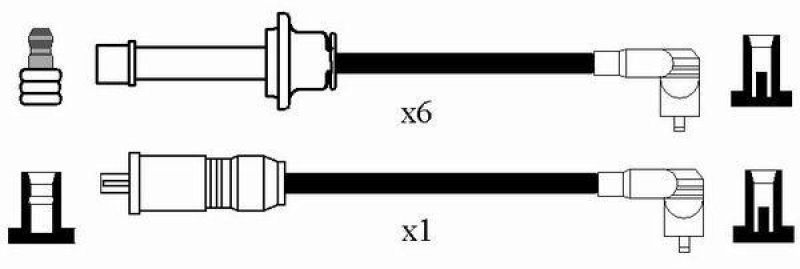 NGK 0520 Z&uuml;ndleitungssatz RC-AR201 |Z&uuml;ndkabel