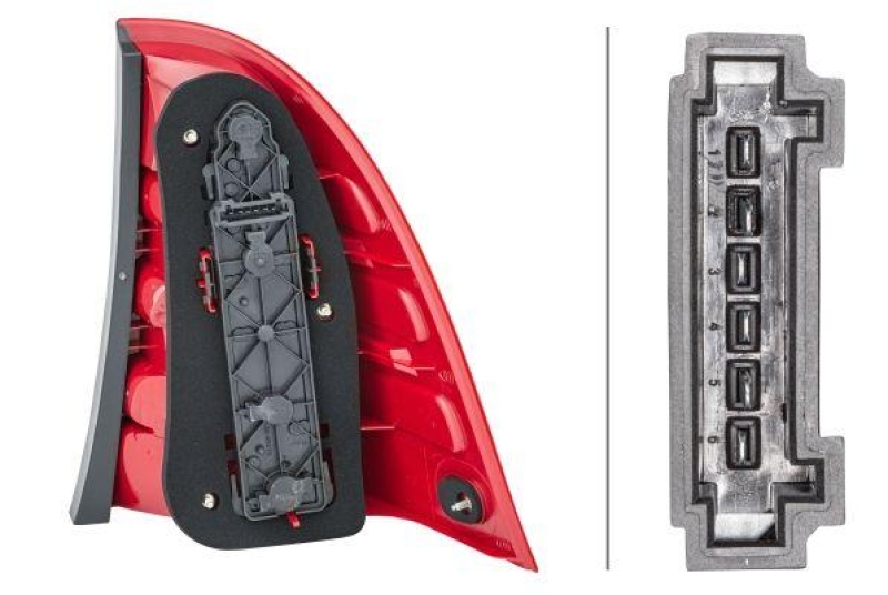 HELLA 2VP 008 048-051 Heckleuchte links Halogen MB