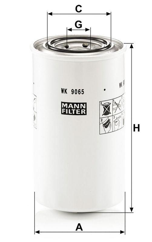 MANN-FILTER WK 9065 Kraftstoffilter f&uuml;r Komatsu