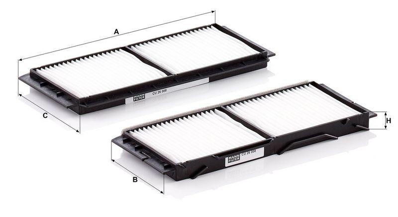 MANN-FILTER CU 26 008-2 Innenraumluftfilter f&uuml;r Mazda