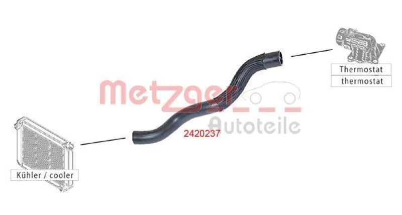 METZGER 2420237 K&uuml;hlerschlauch f&uuml;r CITROEN/PEUGEOT