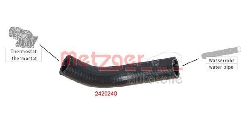METZGER 2420240 K&uuml;hlerschlauch f&uuml;r CITROEN/FIAT/LANCIA/PEUGEOT