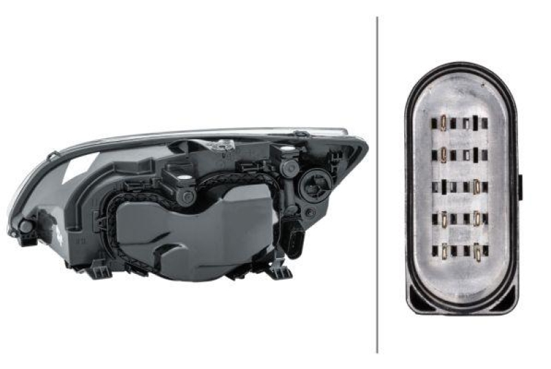 HELLA 1EL 010 201-061 Heckscheinwerfer rechts Halogen FORD