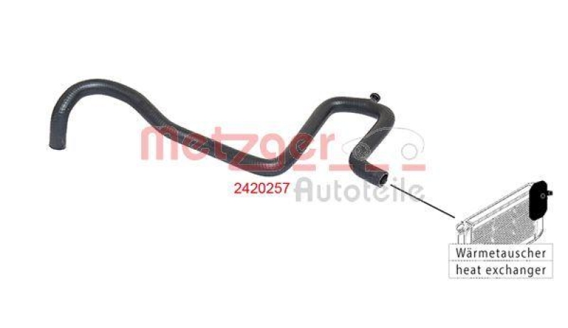 METZGER 2420257 K&uuml;hlerschlauch f&uuml;r FIAT