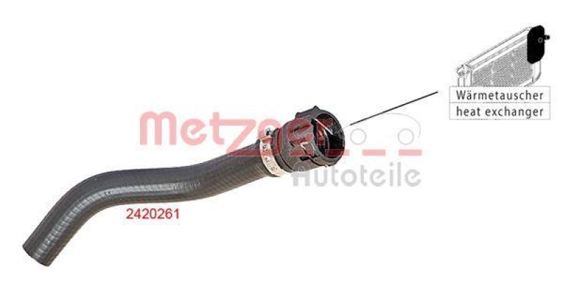 METZGER 2420261 K&uuml;hlerschlauch f&uuml;r FIAT