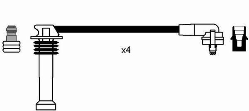 NGK 0641 Z&uuml;ndleitungssatz RC-FD546 |Z&uuml;ndkabel