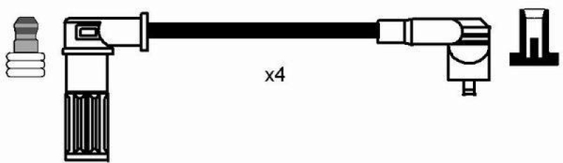 NGK 0645 Z&uuml;ndleitungssatz RC-FT203 |Z&uuml;ndkabel