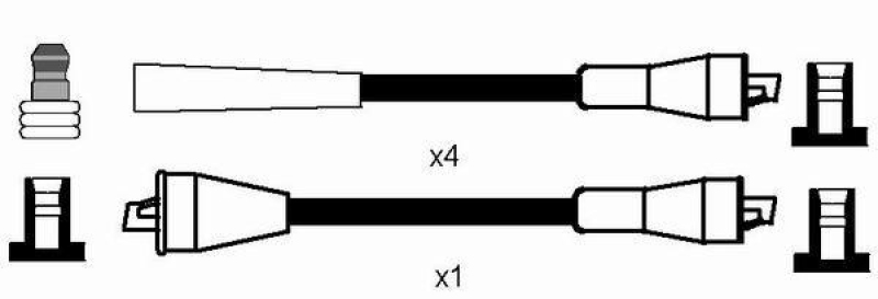 NGK 0661 Z&uuml;ndleitungssatz RC-FT415 |Z&uuml;ndkabel