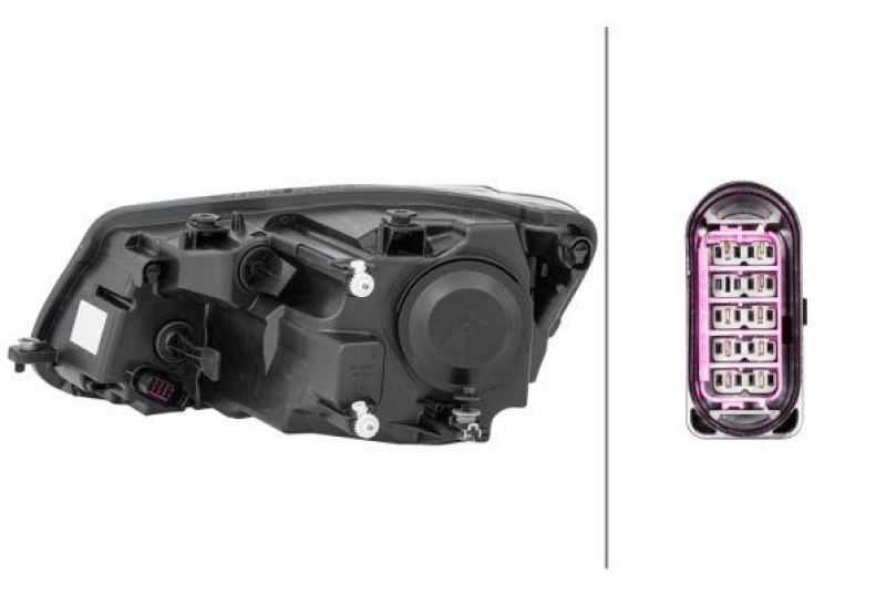 HELLA 1EL 010 551-121 Heckscheinwerfer rechts Halogen VW