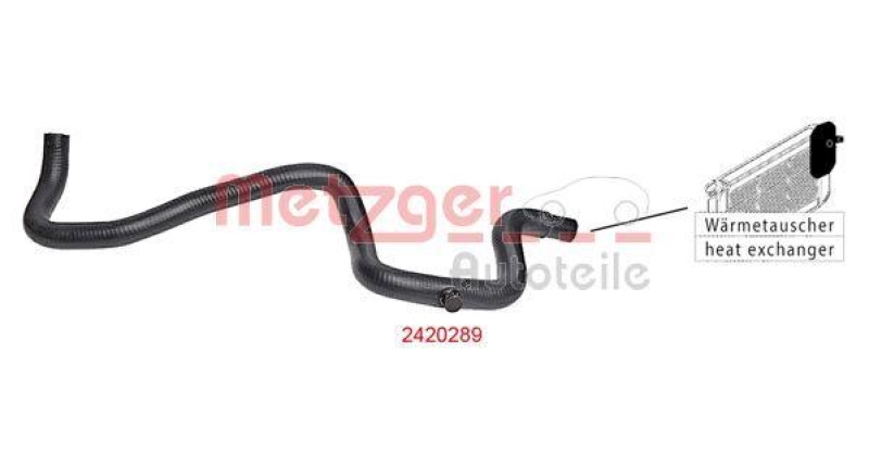 METZGER 2420289 K&uuml;hlerschlauch f&uuml;r FIAT