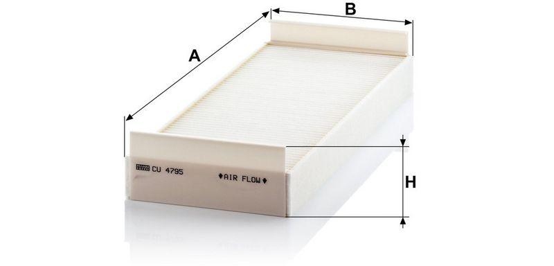 MANN-FILTER CU 4795 Innenraumluftfilter f&uuml;r MAN