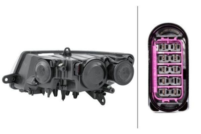 HELLA 1EL 247 047-261 Heckscheinwerfer rechts Halogen SKODA