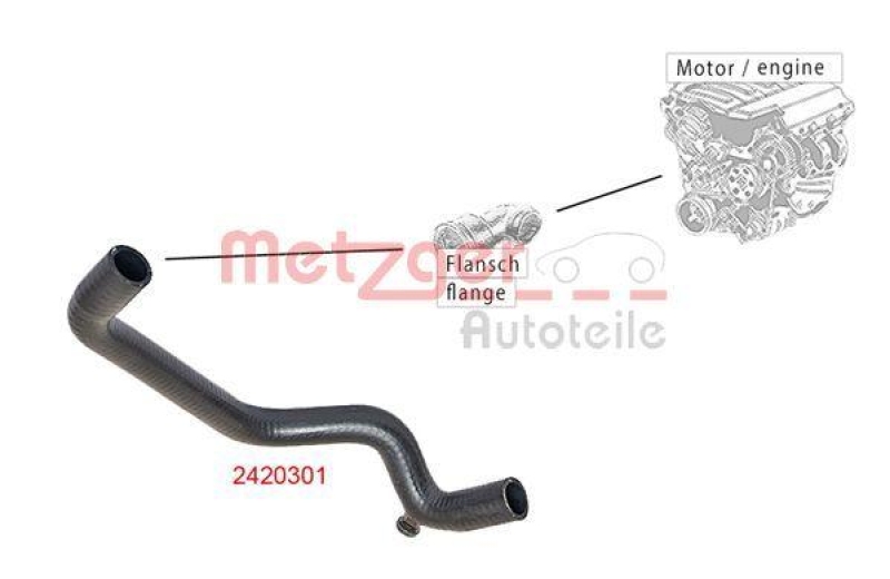 METZGER 2420301 K&uuml;hlerschlauch f&uuml;r CITROEN/FORD/LANCIA/PEUGEOT