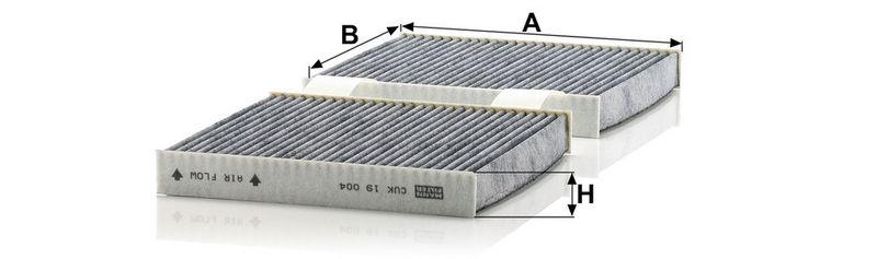 MANN-FILTER CUK 19 004 Innenraumluftfilter f&uuml;r BMW