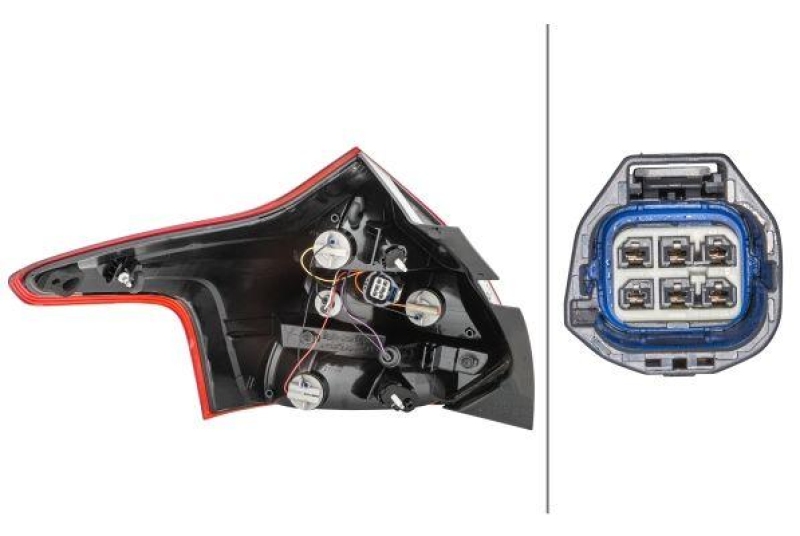 HELLA 2VP 354 995-081 Heckleuchte, rechts, 12 V f&uuml;r FORD