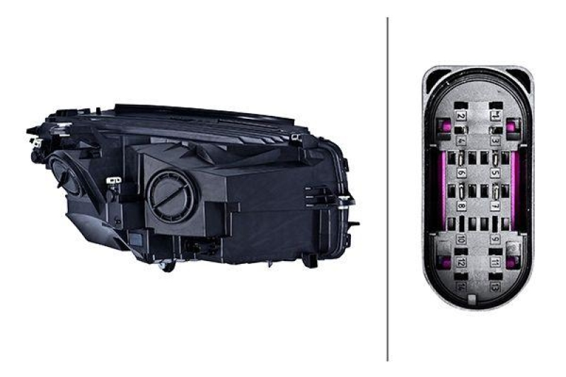 HELLA 1EG 354 877-011 Heckscheinwerfer links Hybrid MB