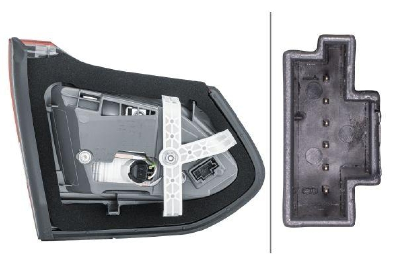 HELLA 2TZ 354 875-061 Heckleuchte rechts Hybrid MB