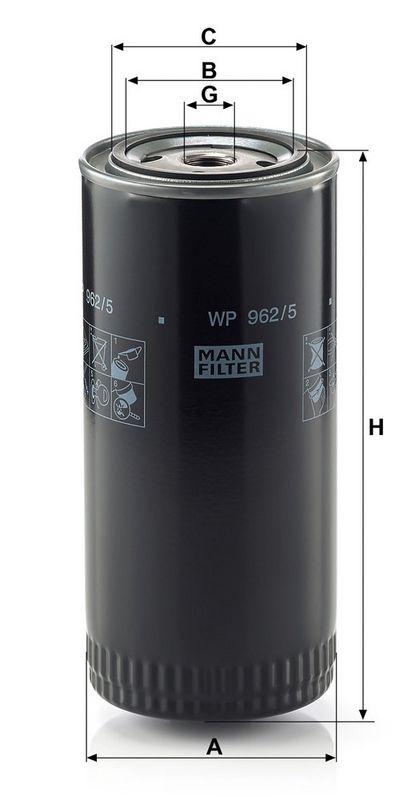 MANN-FILTER WP 962/5 &Ouml;lfilter f&uuml;r Volvo