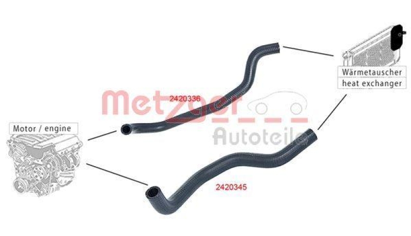 METZGER 2420336 K&uuml;hlerschlauch f&uuml;r CITROEN/PEUGEOT/TOYOTA