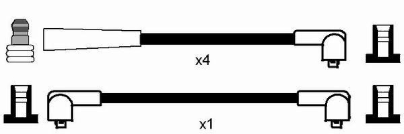 NGK 0759 Z&uuml;ndleitungssatz RC-MX401 |Z&uuml;ndkabel