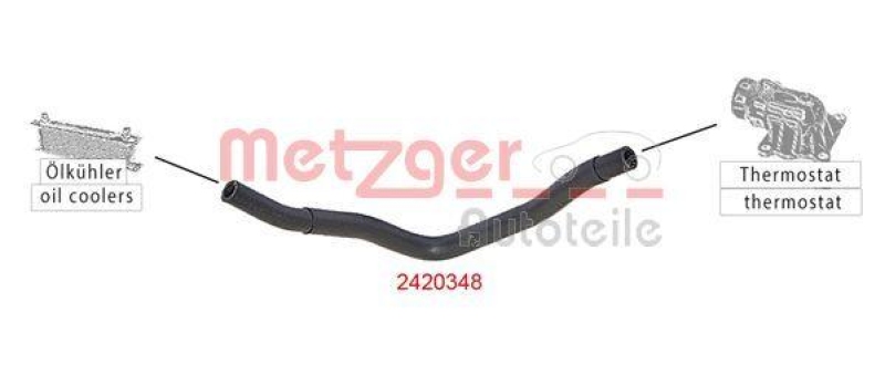 METZGER 2420348 K&uuml;hlerschlauch f&uuml;r CITROEN/FIAT/PEUGEOT