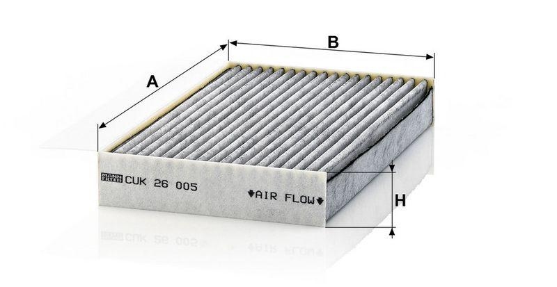 MANN-FILTER CUK 26 005 Innenraumluftfilter f&uuml;r Renault