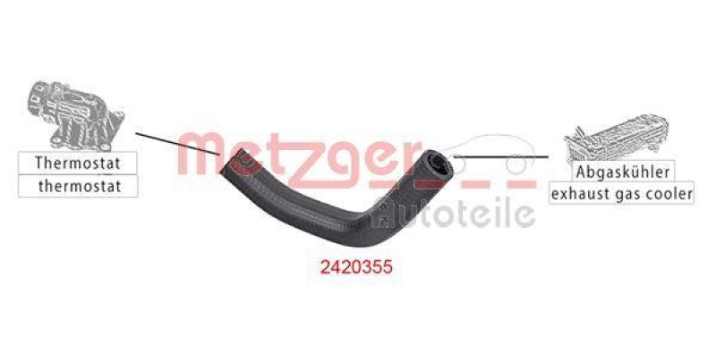 METZGER 2420355 K&uuml;hlerschlauch f&uuml;r FIAT