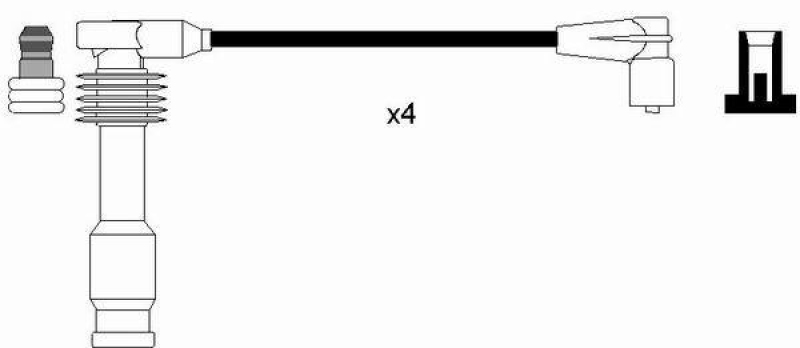 NGK 8458 Z&uuml;ndleitungssatz RC-OP304 |Z&uuml;ndkabel